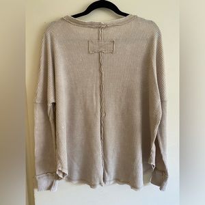 Zenana oversized waffle knit top